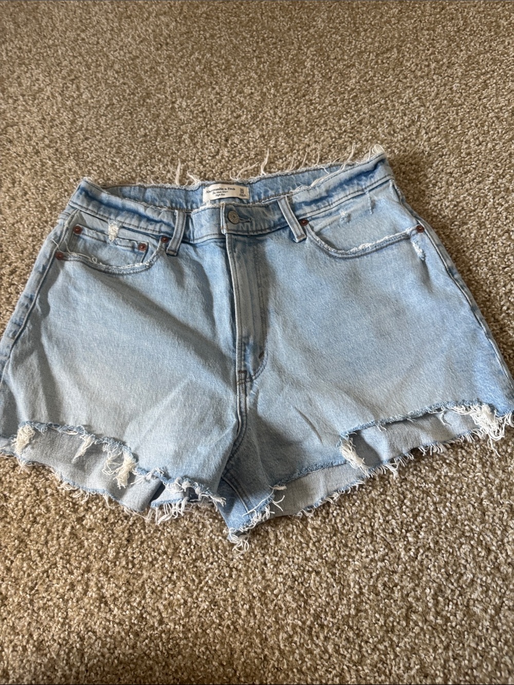 Abercrombie & Fitch Light Blue Denim Cutoff Shorts